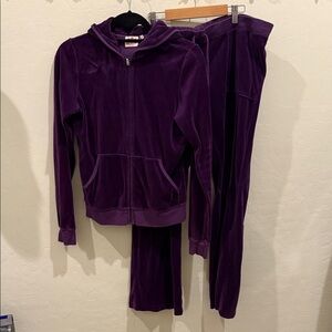 Juicy Couture Rich Purple Velour Hoodie